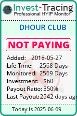 Monitored by Invest-Tracing.com HYIP Monitor-Invest-Tracing.com
