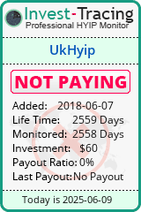 Monitored by Invest-Tracing.com HYIP Monitor-Invest-Tracing.com