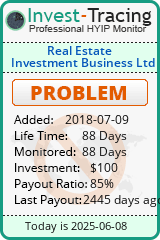 Monitored by Invest-Tracing.com HYIP Monitor-Invest-Tracing.com