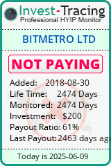 Monitored by Invest-Tracing.com HYIP Monitor-Invest-Tracing.com