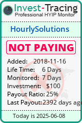 Monitored by Invest-Tracing.com HYIP Monitor-Invest-Tracing.com