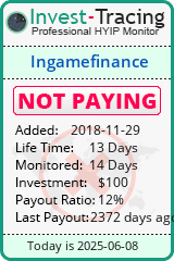 Monitored by Invest-Tracing.com HYIP Monitor-Invest-Tracing.com