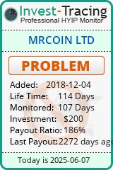 Monitored by Invest-Tracing.com HYIP Monitor-Invest-Tracing.com