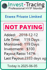 Monitored by Invest-Tracing.com HYIP Monitor-Invest-Tracing.com