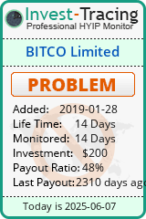 Monitored by Invest-Tracing.com HYIP Monitor-Invest-Tracing.com