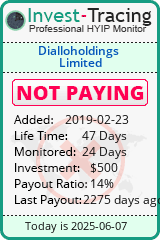 Monitored by Invest-Tracing.com HYIP Monitor-Invest-Tracing.com