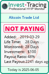 Monitored by Invest-Tracing.com HYIP Monitor-Invest-Tracing.com