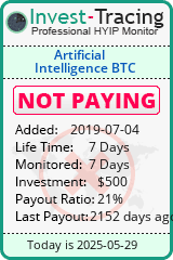 Monitored by Invest-Tracing.com HYIP Monitor-Invest-Tracing.com