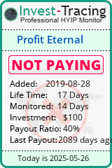 Monitored by Invest-Tracing.com HYIP Monitor-Invest-Tracing.com