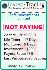 Monitored by Invest-Tracing.com HYIP Monitor-Invest-Tracing.com