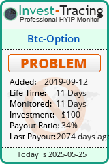 Monitored by Invest-Tracing.com HYIP Monitor-Invest-Tracing.com