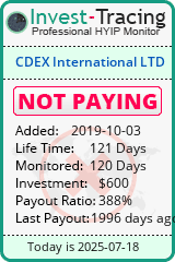Monitored by Invest-Tracing.com HYIP Monitor-Invest-Tracing.com