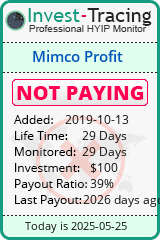 Monitored by Invest-Tracing.com HYIP Monitor-Invest-Tracing.com