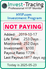 Monitored by Invest-Tracing.com HYIP Monitor-Invest-Tracing.com