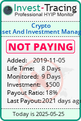 Monitored by Invest-Tracing.com HYIP Monitor-Invest-Tracing.com