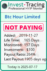 Monitored by Invest-Tracing.com HYIP Monitor-Invest-Tracing.com