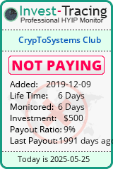 Monitored by Invest-Tracing.com HYIP Monitor-Invest-Tracing.com
