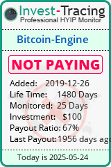 Monitored by Invest-Tracing.com HYIP Monitor-Invest-Tracing.com