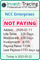 Monitored by Invest-Tracing.com HYIP Monitor-Invest-Tracing.com