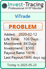 Monitored by Invest-Tracing.com HYIP Monitor-Invest-Tracing.com