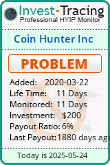 Monitored by Invest-Tracing.com HYIP Monitor-Invest-Tracing.com
