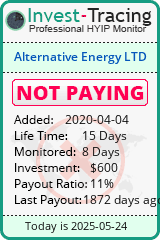Monitored by Invest-Tracing.com HYIP Monitor-Invest-Tracing.com
