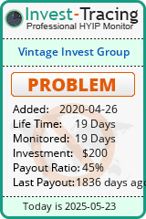 Monitored by Invest-Tracing.com HYIP Monitor-Invest-Tracing.com