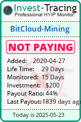Monitored by Invest-Tracing.com HYIP Monitor-Invest-Tracing.com