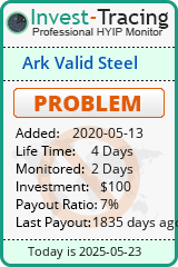 Monitored by Invest-Tracing.com HYIP Monitor-Invest-Tracing.com
