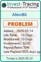 Monitored by Invest-Tracing.com HYIP Monitor-Invest-Tracing.com
