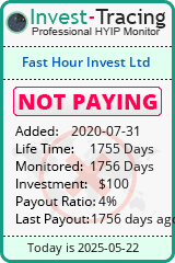 Monitored by Invest-Tracing.com HYIP Monitor-Invest-Tracing.com