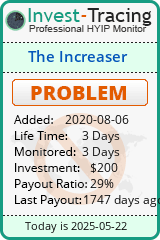 Monitored by Invest-Tracing.com HYIP Monitor-Invest-Tracing.com
