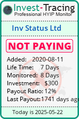 Monitored by Invest-Tracing.com HYIP Monitor-Invest-Tracing.com
