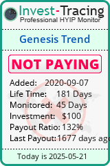 Monitored by Invest-Tracing.com HYIP Monitor-Invest-Tracing.com