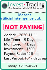 Monitored by Invest-Tracing.com HYIP Monitor-Invest-Tracing.com