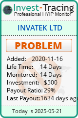 Monitored by Invest-Tracing.com HYIP Monitor-Invest-Tracing.com