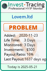 Monitored by Invest-Tracing.com HYIP Monitor-Invest-Tracing.com