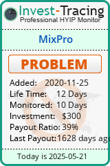 Monitored by Invest-Tracing.com HYIP Monitor-Invest-Tracing.com