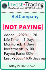 Monitored by Invest-Tracing.com HYIP Monitor-Invest-Tracing.com