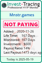 Monitored by Invest-Tracing.com HYIP Monitor-Invest-Tracing.com