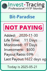 Monitored by Invest-Tracing.com HYIP Monitor-Invest-Tracing.com