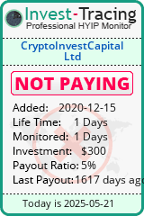 Monitored by Invest-Tracing.com HYIP Monitor-Invest-Tracing.com