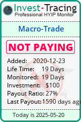 Monitored by Invest-Tracing.com HYIP Monitor-Invest-Tracing.com