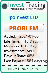 Monitored by Invest-Tracing.com HYIP Monitor-Invest-Tracing.com