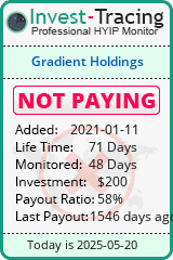 Monitored by Invest-Tracing.com HYIP Monitor-Invest-Tracing.com