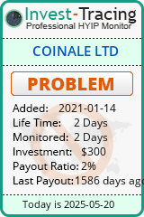 Monitored by Invest-Tracing.com HYIP Monitor-Invest-Tracing.com