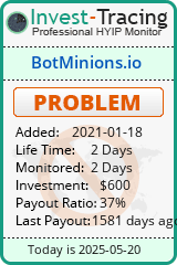 Monitored by Invest-Tracing.com HYIP Monitor-Invest-Tracing.com