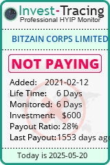 Monitored by Invest-Tracing.com HYIP Monitor-Invest-Tracing.com