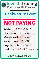 Monitored by Invest-Tracing.com HYIP Monitor-Invest-Tracing.com