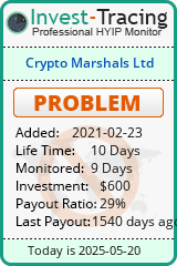 Monitored by Invest-Tracing.com HYIP Monitor-Invest-Tracing.com